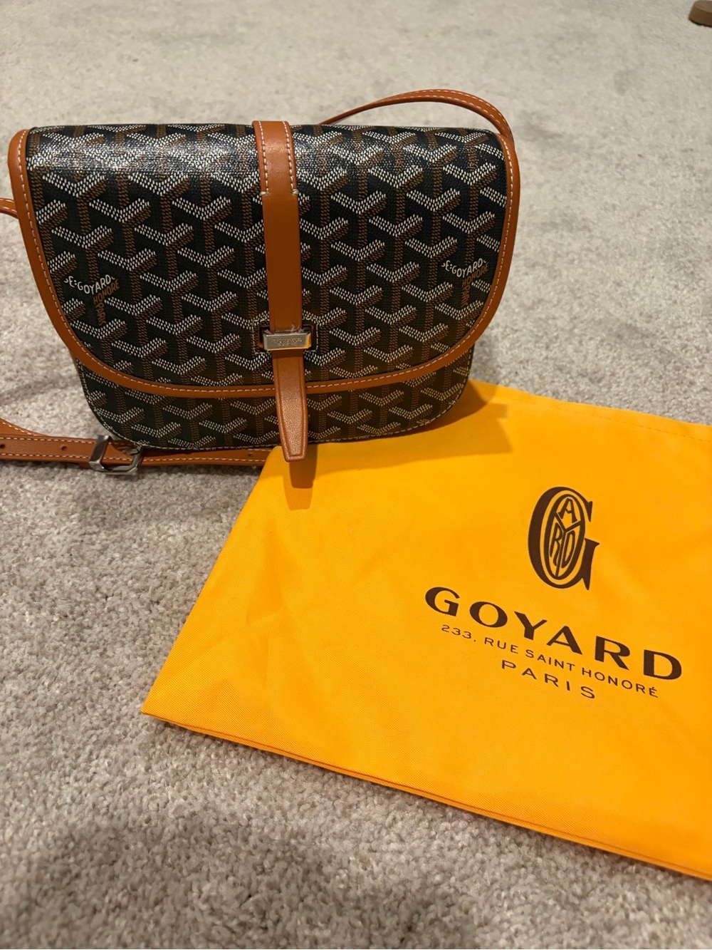 Designer Black & Brown Crossbody Bag